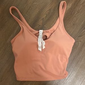 Lululemon Align Cropped Tank Top in Pink Savannah Size 6 Worn Three Times